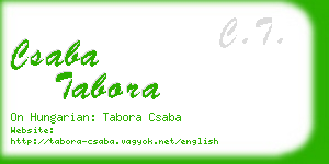 csaba tabora business card